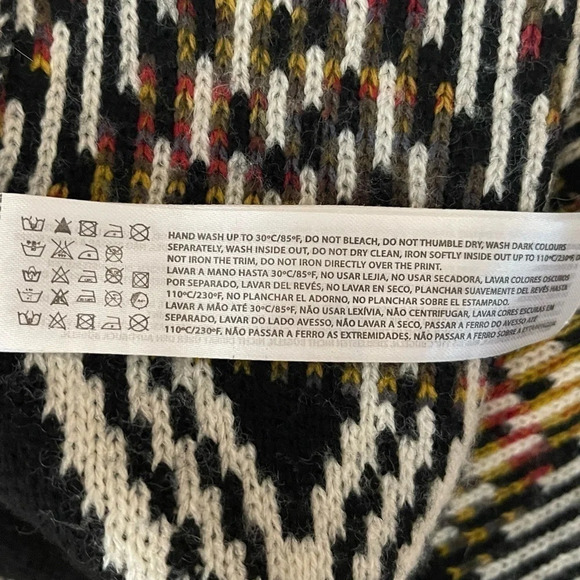 Mismash Multicolor Geometric Open Front Cardigan (Sz S) - Picture 5 of 6